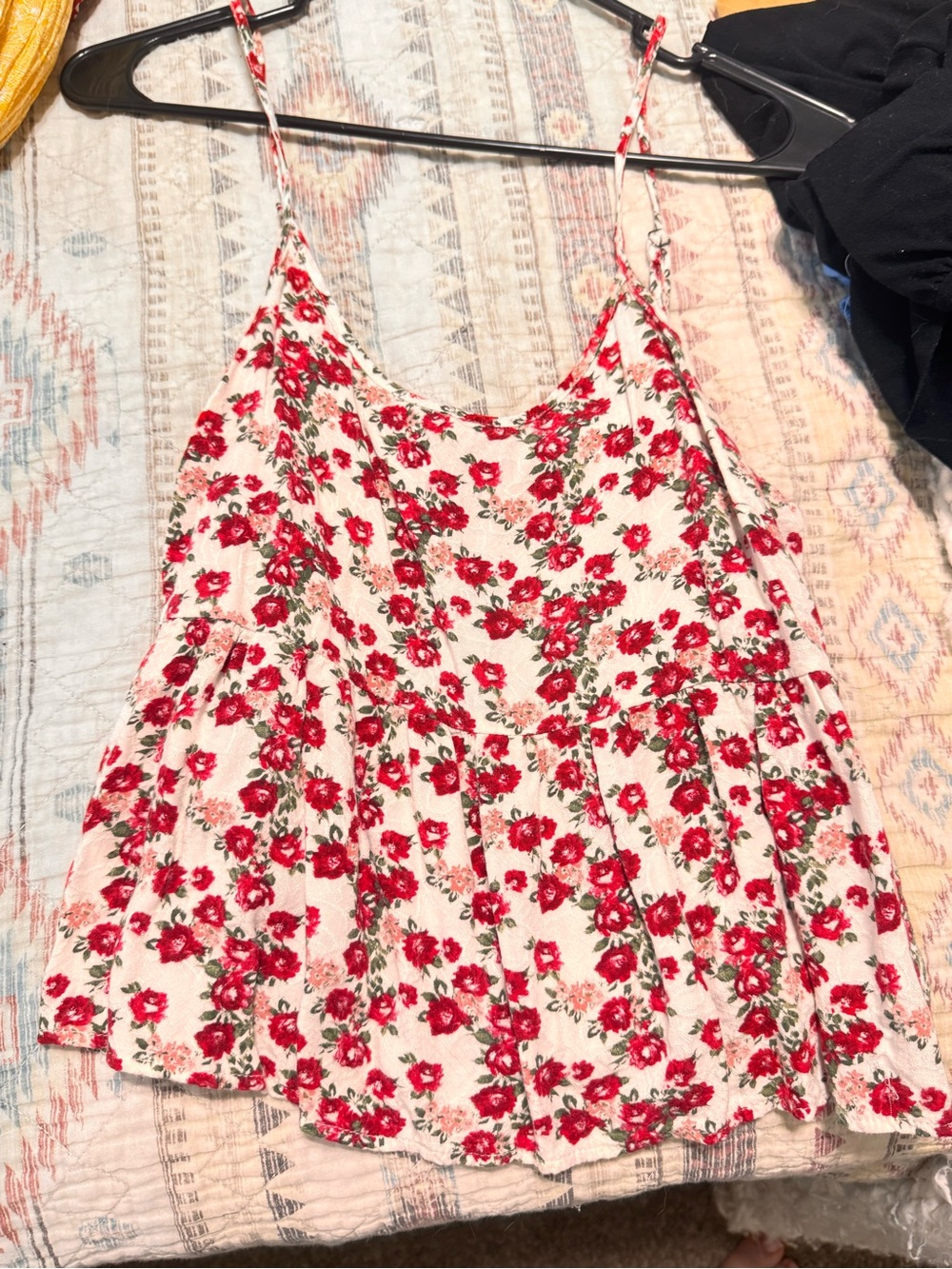 Forever 21 Red Floral Spaghetti Strap Camisole